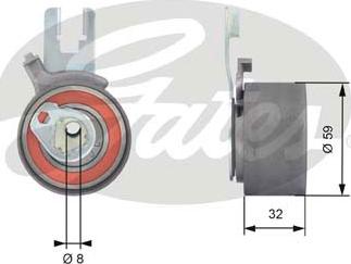 GATES-SEA T43165 - Натяжной ролик, зубчатый ремень ГРМ autospares.lv