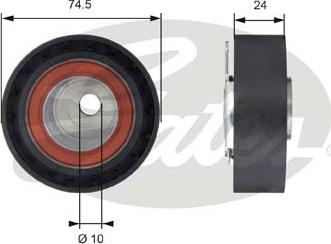 GATES-SEA T43116 - Натяжной ролик, зубчатый ремень ГРМ autospares.lv