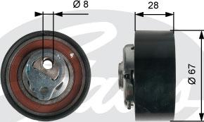 GATES-SEA T43227 - Натяжной ролик, зубчатый ремень ГРМ autospares.lv