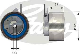 GATES-SEA T43174 - Натяжной ролик, зубчатый ремень ГРМ autospares.lv