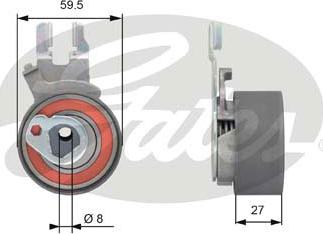 GATES-SEA T43173 - Натяжной ролик, зубчатый ремень ГРМ autospares.lv