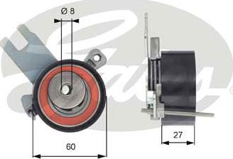 GATES-SEA T43172 - Натяжной ролик, зубчатый ремень ГРМ autospares.lv