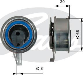 GATES-SEA T43245 - Натяжной ролик, зубчатый ремень ГРМ autospares.lv