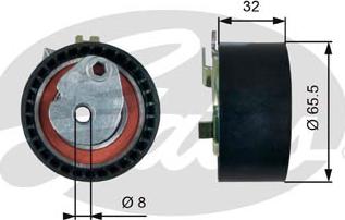 GATES-SEA T43238 - Натяжной ролик, зубчатый ремень ГРМ autospares.lv