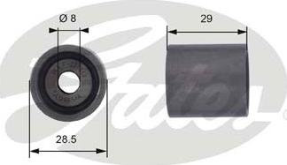 GATES-SEA T42044 - Направляющий ролик, зубчатый ремень ГРМ autospares.lv