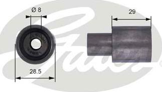 GATES-SEA T42051 - Направляющий ролик, зубчатый ремень ГРМ autospares.lv