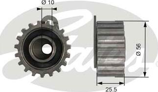 GATES-SEA T42073 - Натяжной ролик, зубчатый ремень ГРМ autospares.lv