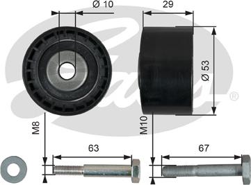 GATES-SEA T42140 - Направляющий ролик, зубчатый ремень ГРМ autospares.lv