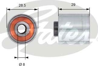 GATES-SEA T42148 - Направляющий ролик, зубчатый ремень ГРМ autospares.lv