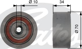 GATES-SEA T42159 - Направляющий ролик, зубчатый ремень ГРМ autospares.lv