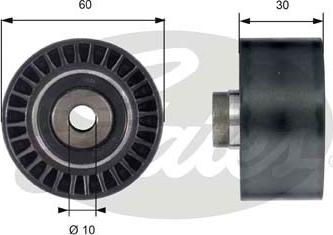 GATES-SEA T42161 - Направляющий ролик, зубчатый ремень ГРМ autospares.lv