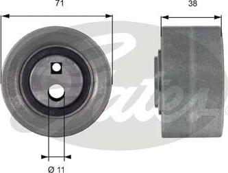 GATES-SEA T42163 - Направляющий ролик, зубчатый ремень ГРМ autospares.lv