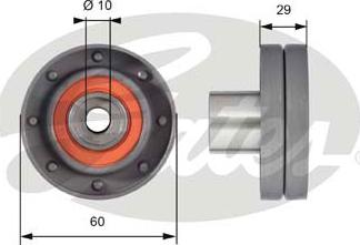 GATES-SEA T42105 - Направляющий ролик, зубчатый ремень ГРМ autospares.lv