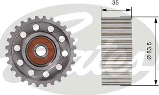 GATES-SEA T42100 - Направляющий ролик, зубчатый ремень ГРМ autospares.lv