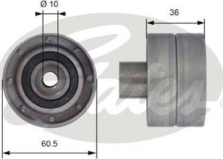 GATES-SEA T42107 - Направляющий ролик, зубчатый ремень ГРМ autospares.lv