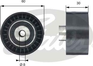 GATES-SEA T42188 - Направляющий ролик, зубчатый ремень ГРМ autospares.lv