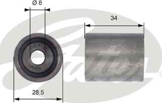 GATES-SEA T42139 - Направляющий ролик, зубчатый ремень ГРМ autospares.lv