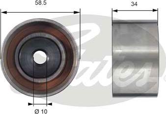 GATES-SEA T42172 - Направляющий ролик, зубчатый ремень ГРМ autospares.lv