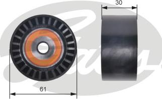 GATES-SEA T42307 - Направляющий ролик, зубчатый ремень ГРМ autospares.lv