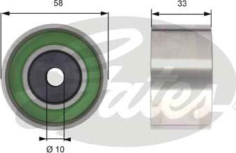 GATES-SEA T42210 - Направляющий ролик, зубчатый ремень ГРМ autospares.lv