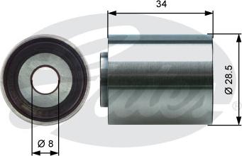 GATES-SEA T42220 - Направляющий ролик, зубчатый ремень ГРМ autospares.lv