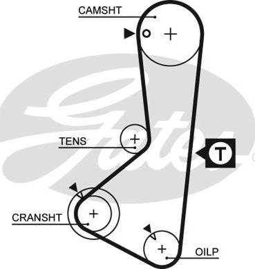 GATES-SEA T1063 - Зубчатый ремень ГРМ autospares.lv