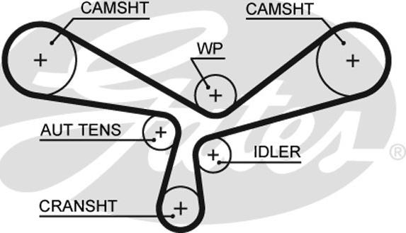 GATES-SEA T1518 - Зубчатый ремень ГРМ autospares.lv