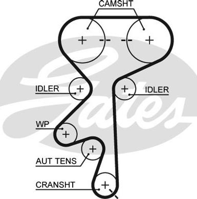 GATES-SEA T1064 - Зубчатый ремень ГРМ autospares.lv