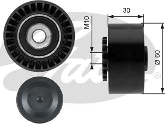 GATES-SEA T39011 - Ролик, поликлиновый ремень autospares.lv