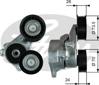 GATES-SEA T39024 - Натяжитель, поликлиновый ремень autospares.lv