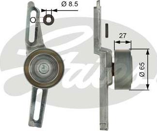 GATES-SEA T39101 - Ролик, поликлиновый ремень autospares.lv