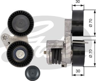 GATES-SEA T39114 - Натяжитель, поликлиновый ремень autospares.lv