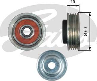 GATES-SEA T39181 - Ролик, поликлиновый ремень autospares.lv