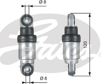 GATES-SEA T39215 - Виброгаситель, поликлиновый ремень autospares.lv