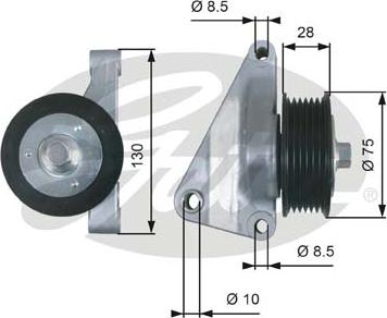 GATES-SEA T36422 - Ролик, поликлиновый ремень autospares.lv