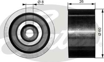 GATES-SEA T36076 - Ролик, поликлиновый ремень autospares.lv