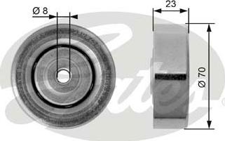 GATES-SEA T36161 - Ролик, поликлиновый ремень autospares.lv