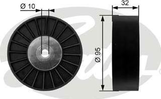 GATES-SEA T36135 - Ролик, поликлиновый ремень autospares.lv