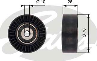 GATES-SEA T36393 - Ролик, поликлиновый ремень autospares.lv