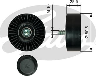 GATES-SEA T36364 - Ролик, поликлиновый ремень autospares.lv