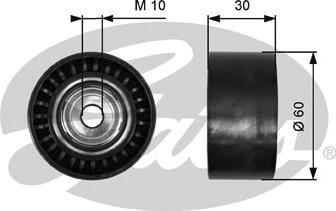 GATES-SEA T36380 - Ролик, поликлиновый ремень autospares.lv