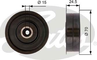 GATES-SEA T36372 - Ролик, поликлиновый ремень autospares.lv