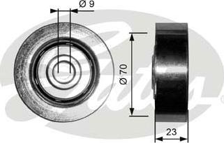 GATES-SEA T36297 - Ролик, поликлиновый ремень autospares.lv