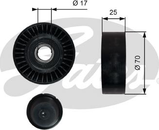 GATES-SEA T36249 - Ролик, поликлиновый ремень autospares.lv