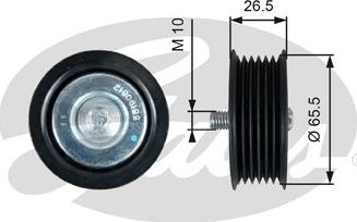 GATES-SEA T36261 - Ролик, поликлиновый ремень autospares.lv