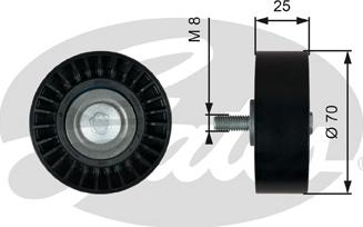 GATES-SEA T36768 - Ролик, поликлиновый ремень autospares.lv