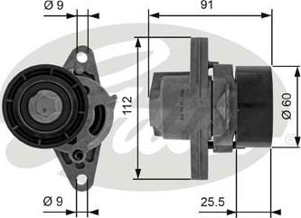 GATES-SEA T38456 - Натяжитель, поликлиновый ремень autospares.lv