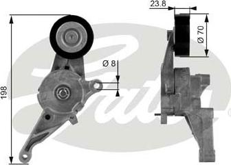 GATES-SEA T38436 - Натяжитель, поликлиновый ремень autospares.lv