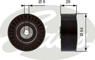 GATES-SEA T38094 - Ролик, поликлиновый ремень autospares.lv