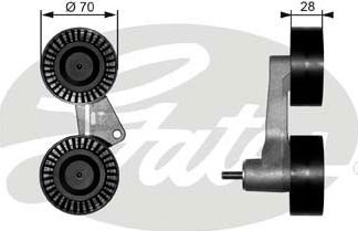 GATES-SEA T38063 - Ролик, поликлиновый ремень autospares.lv